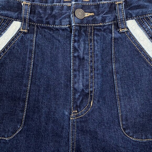 Free People Sweet Surrender Denim Shorts Lace‎ Deta - Picture 3 of 7